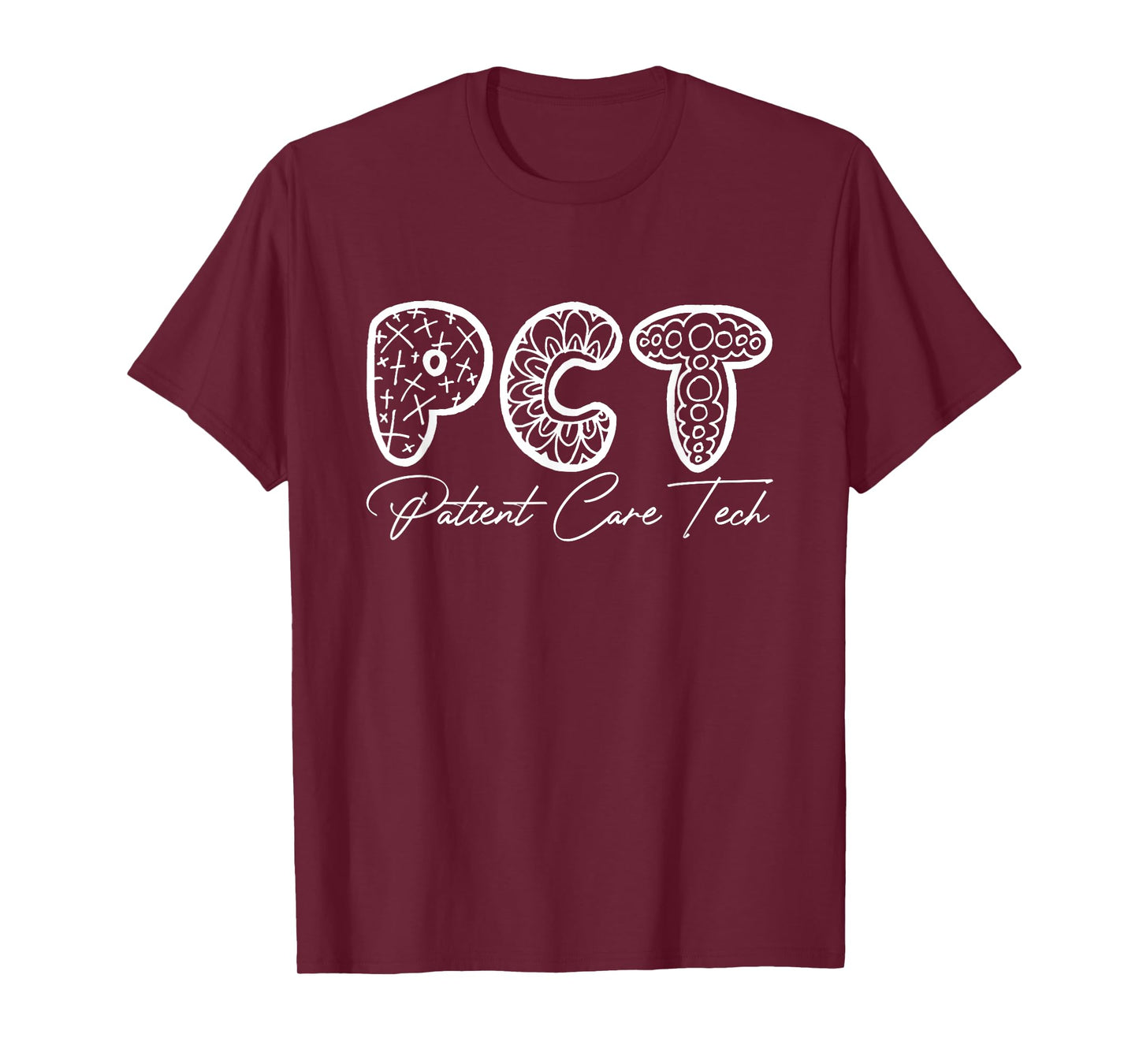 PCT Patient Care Tech Floral Style For Nurse Week T-Shirt