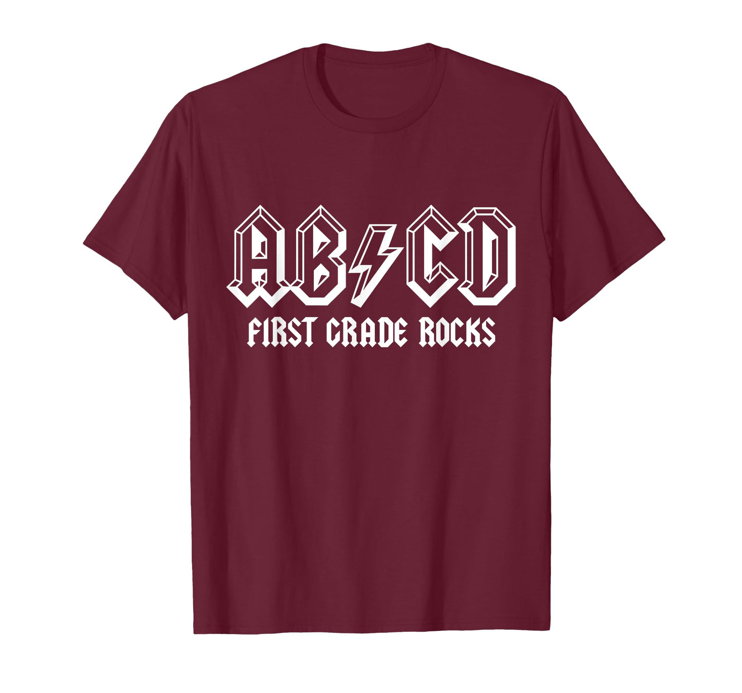 ABCD Rocks Back To School First Grade Rocks Funny Teacher T-Shirt for Men Women Girls Kids