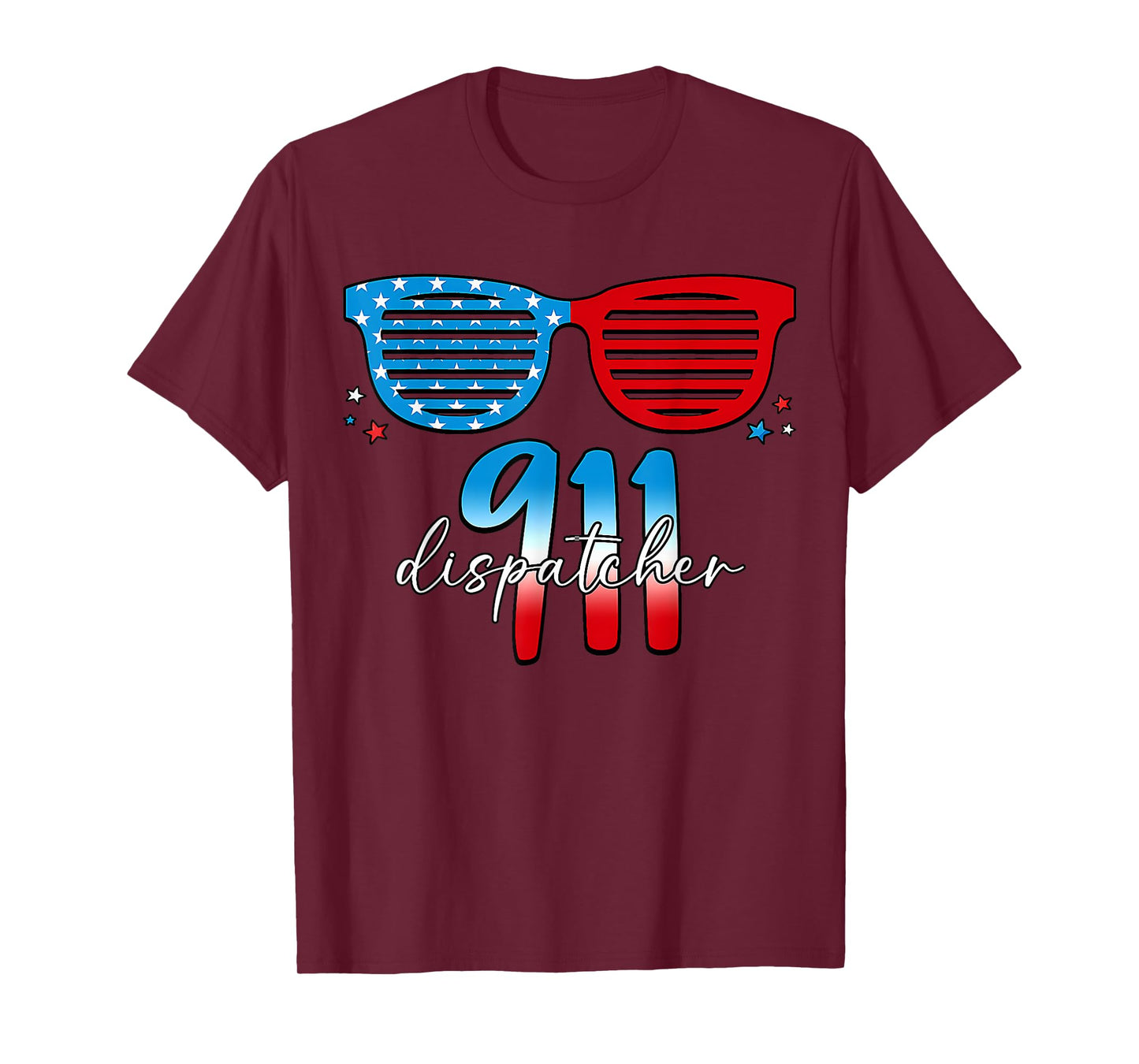 911 Dispatcher 4th of July USA Flag Emergency Dispatchers T-Shirt