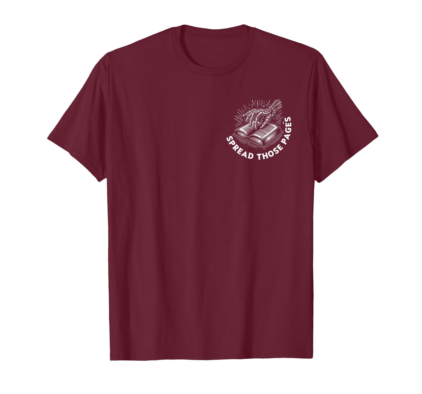 (2 Sides) I Look Better Bent Over A Book Funny Skeleton T-Shirt