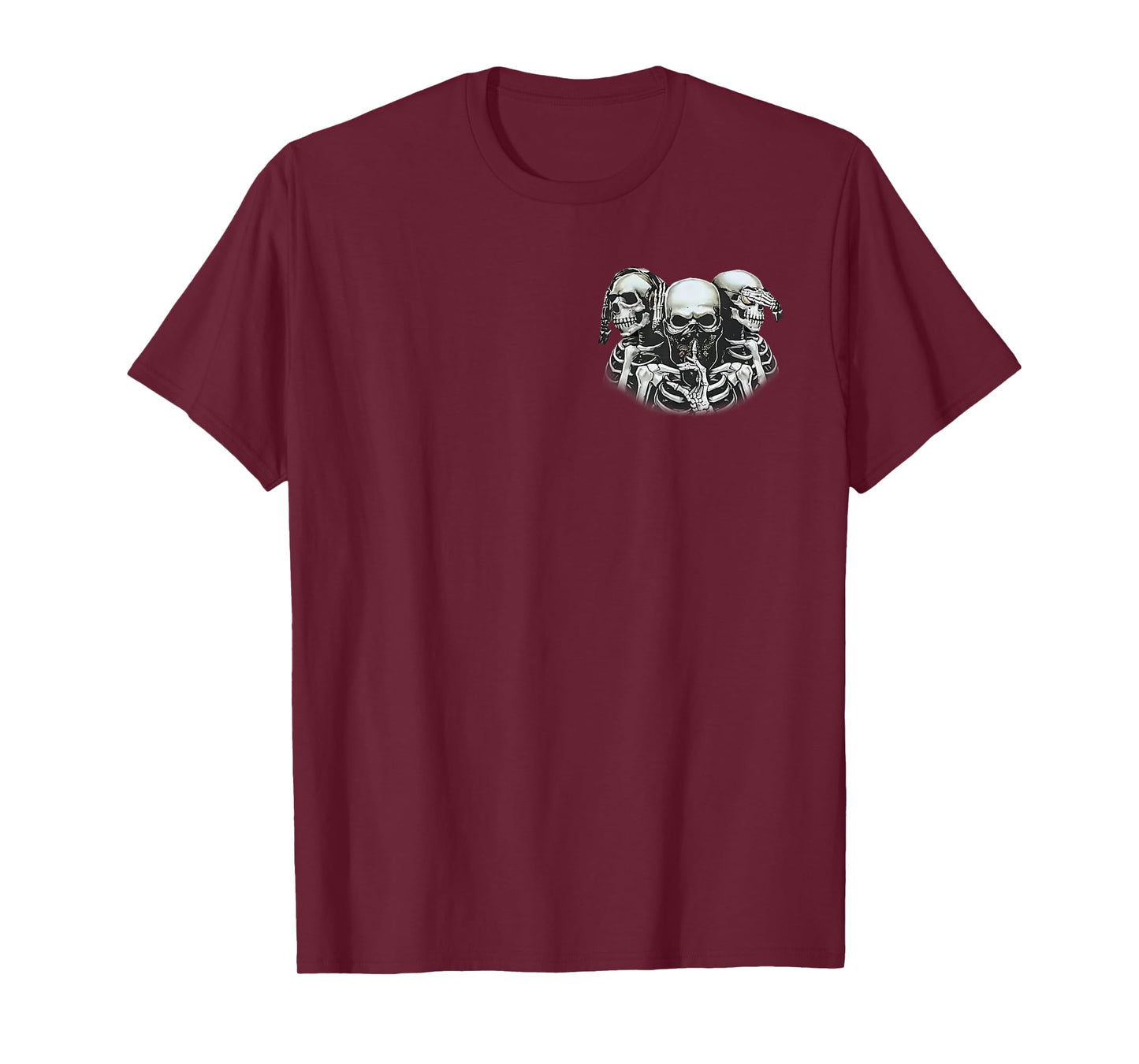 (2 Sides) Stuck Between IDK, IDC and IDGAF Skeletons T-Shirt