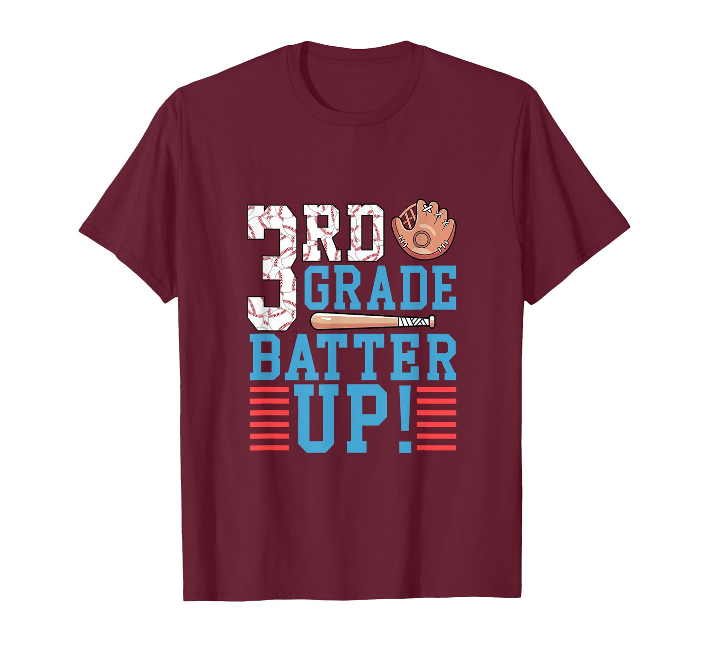3rd Grade Back To School Shirt 3rd Grade Batter Up Baseball T-Shirt