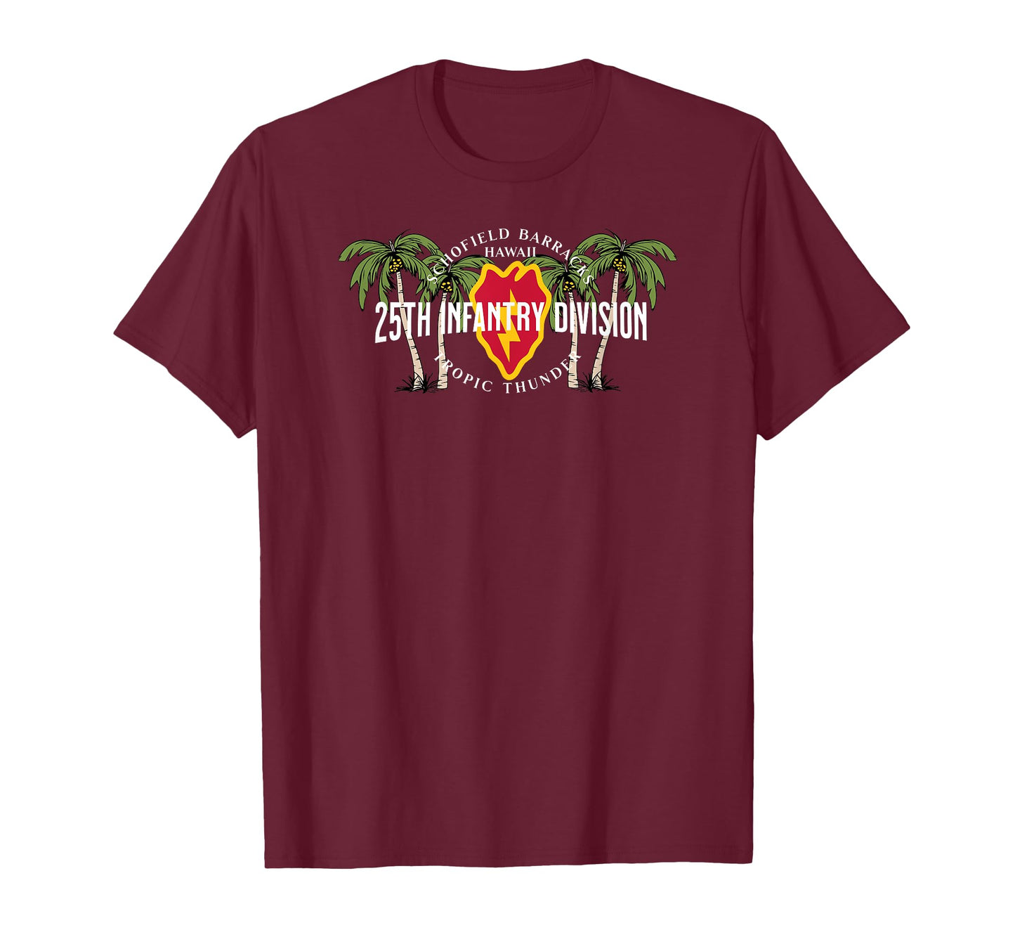 25th Infantry Schofield Barracks Hawaii Tropic Thunder Vet T-Shirt