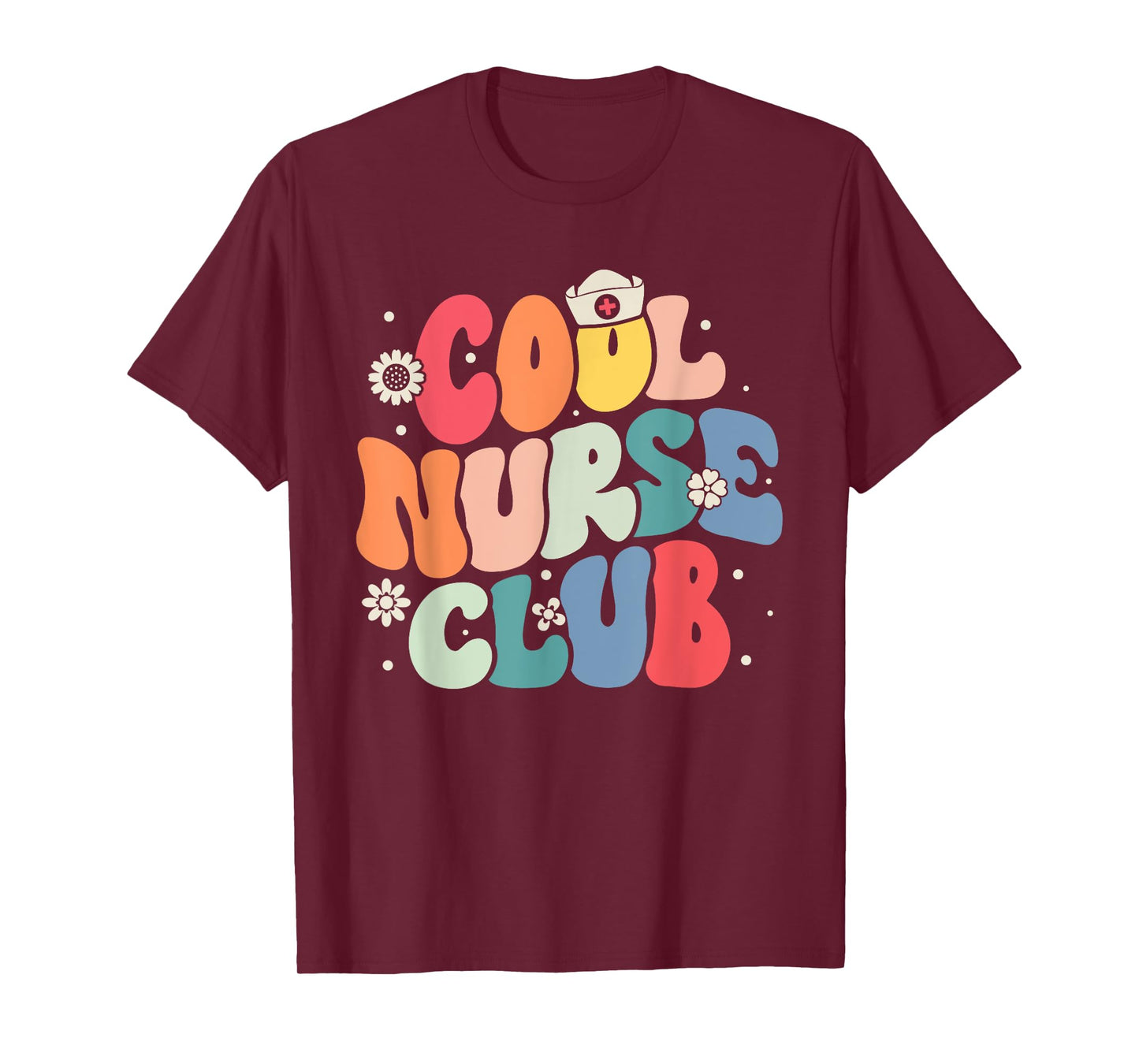 Cool Nurse Club Registered Nurse Nursing Students Groovy Tee T-Shirt