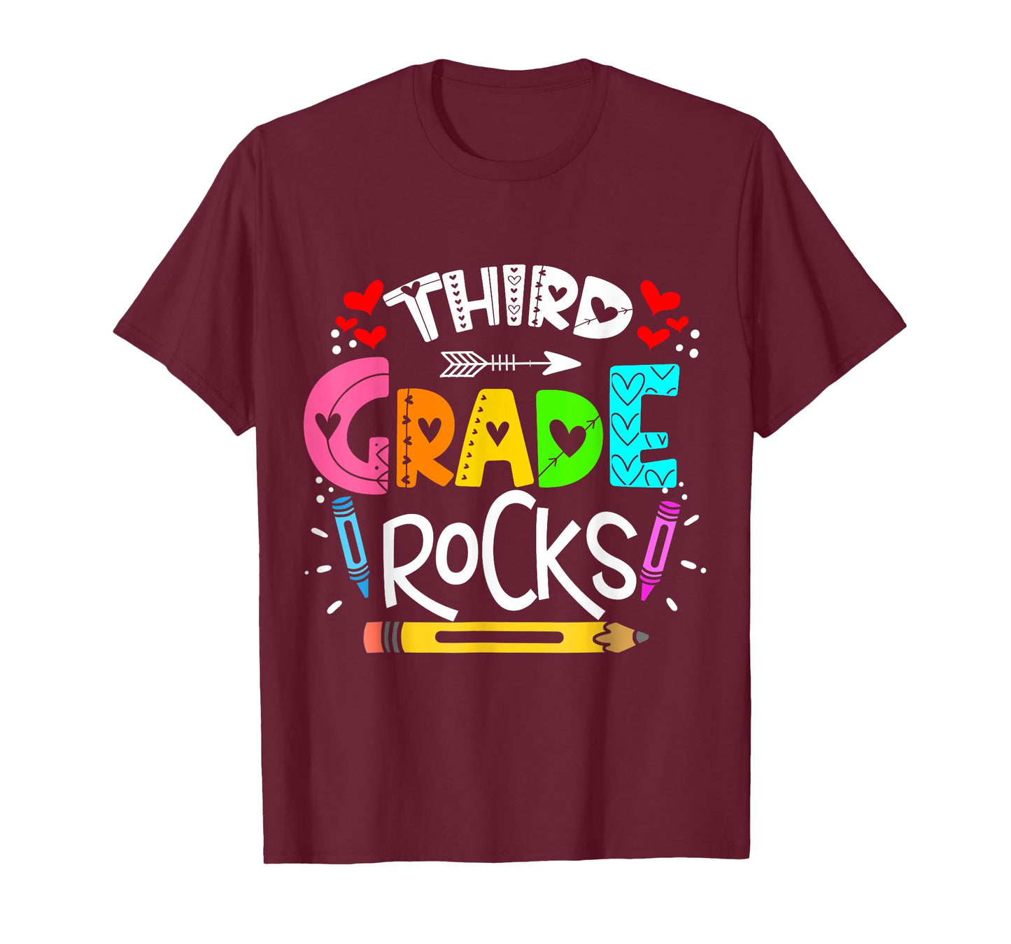 3rd grade rocks rocking 3rd grade teacher T-Shirt