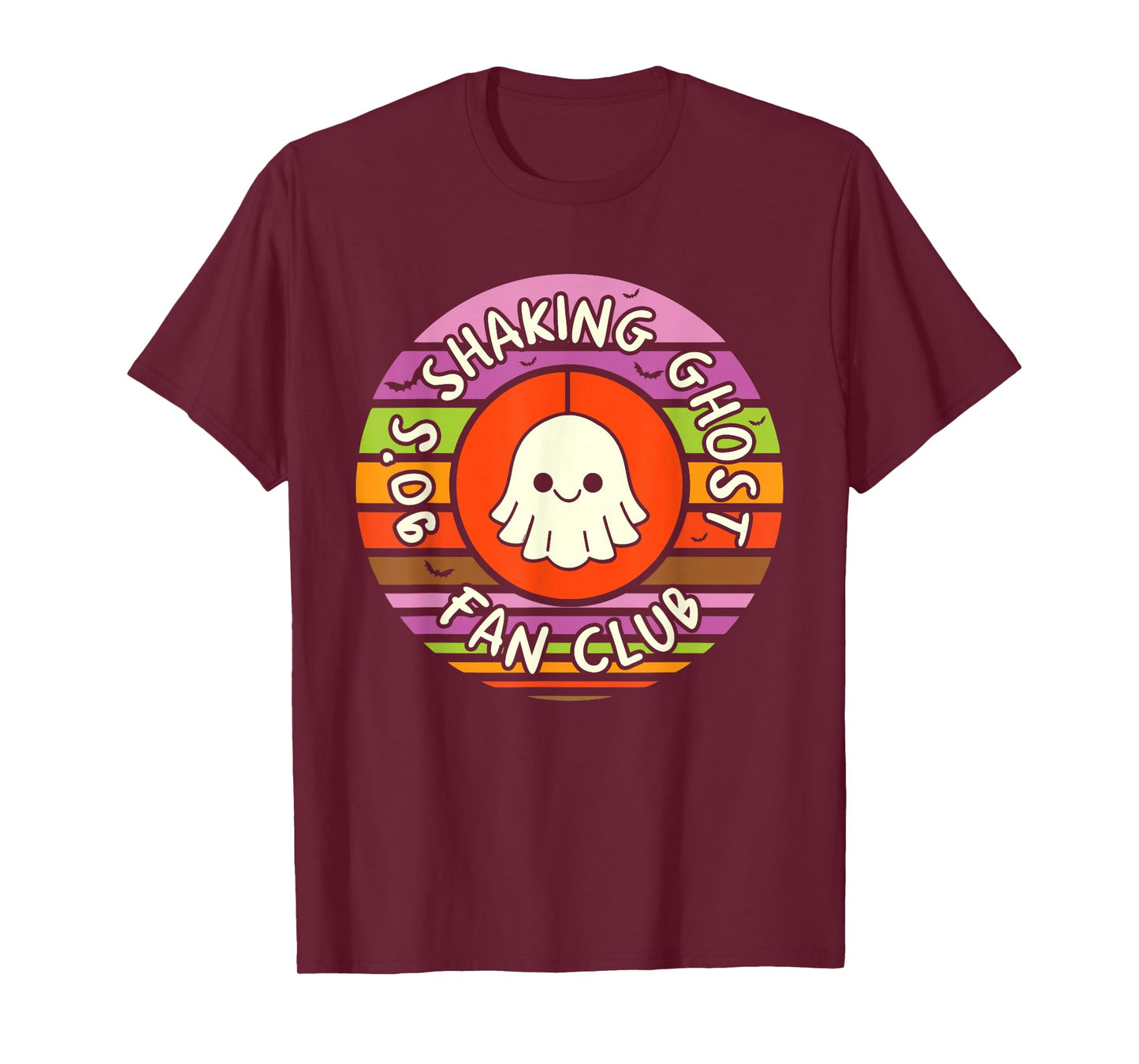 90's Shaking Ghost Fan Club Boo Halloween Design T-Shirt