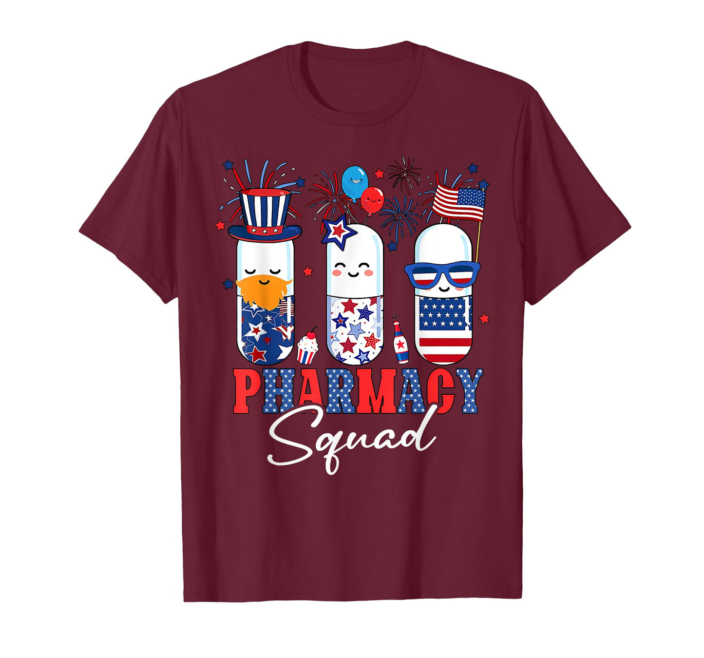 4th Of July Pharmacy Squad Pharmacy Technician Patriotic Women Men T-Shirt