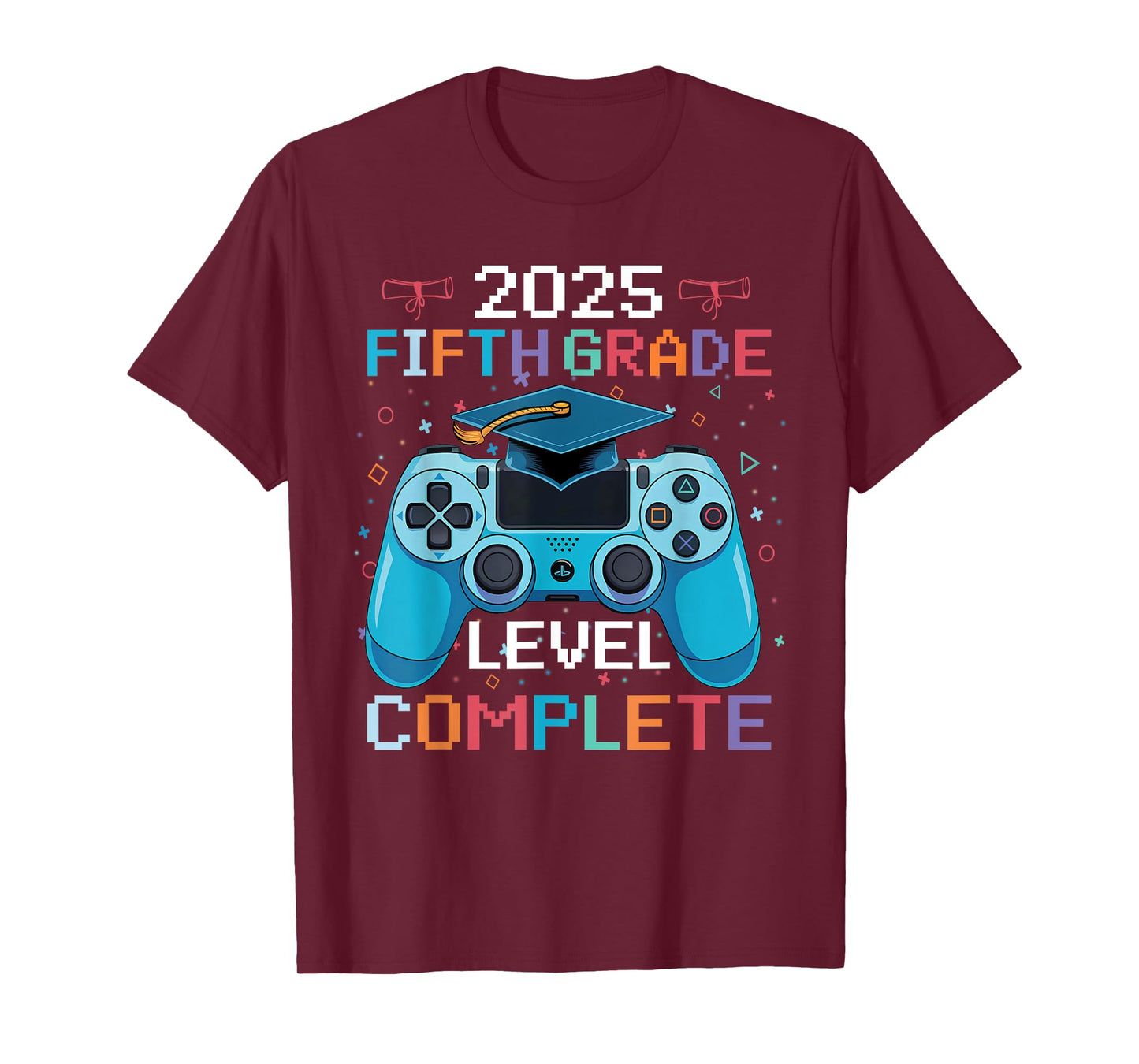 5th Grade Level Complete Video Gamer Boy Graduation T-Shirt