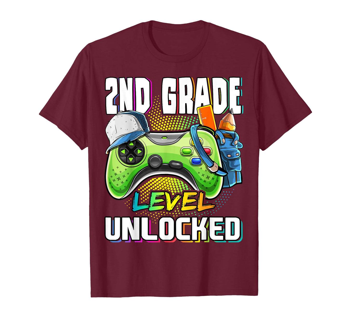 2nd Grade Level Unlocked Video Game Back to School Boys T-Shirt
