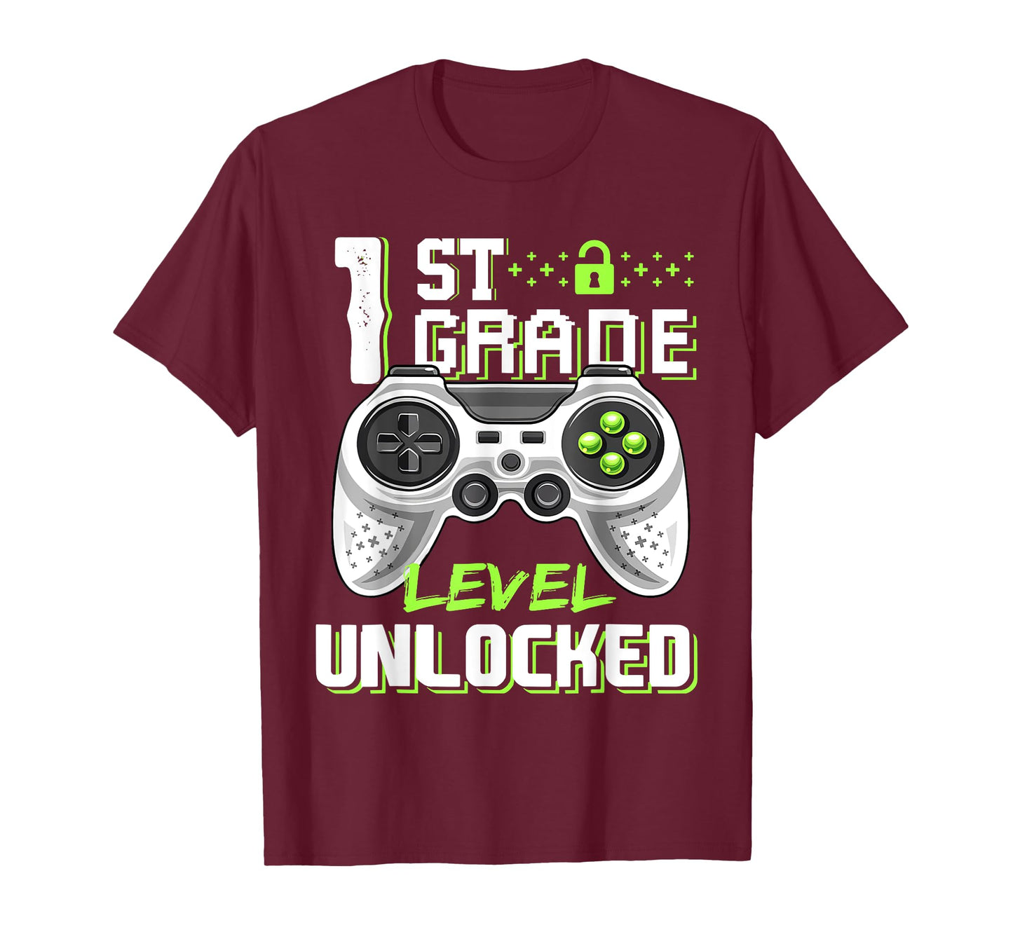 1st Grade Level Unlocked Gamer First Day Of School Boys T-Shirt