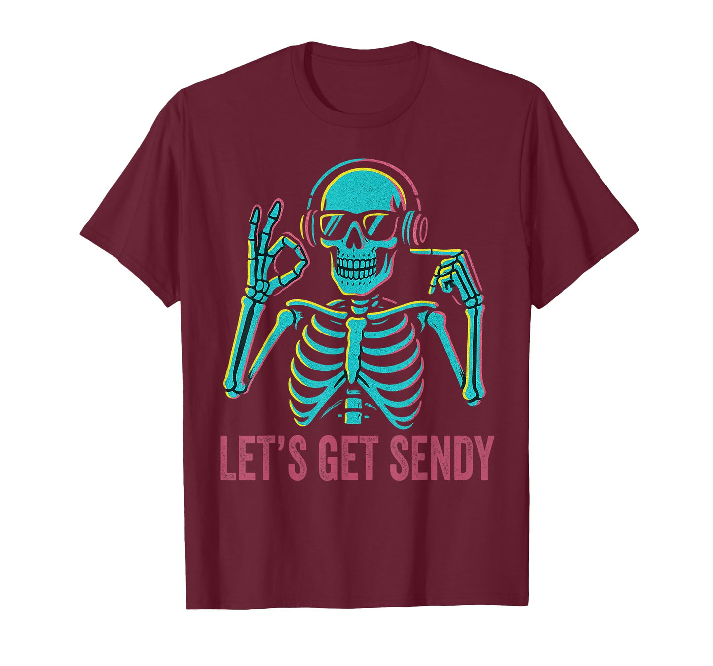 67 Emote Skeleton Six Seven Let's Get Sendy 67 Meme Funny 67 T-Shirt