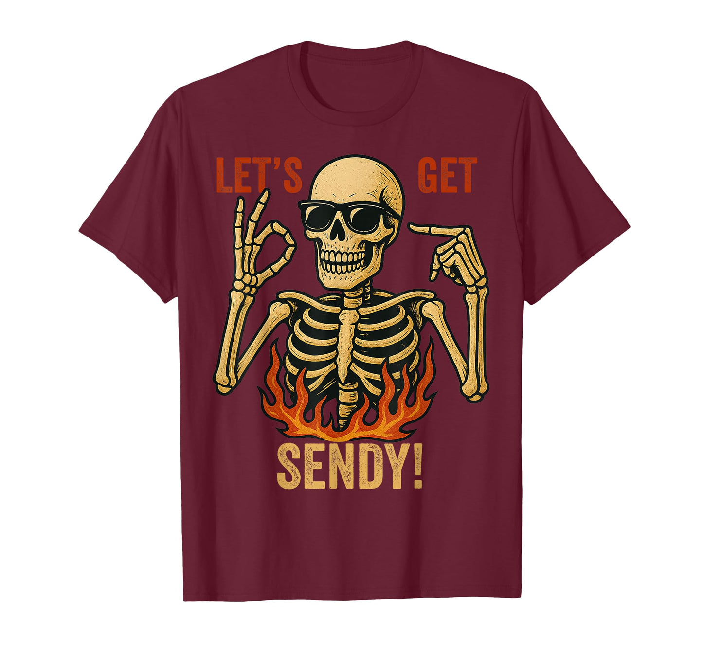 67 Emote Skeleton Six Seven Let's Get Sendy 67 Meme Funny 67 T-Shirt