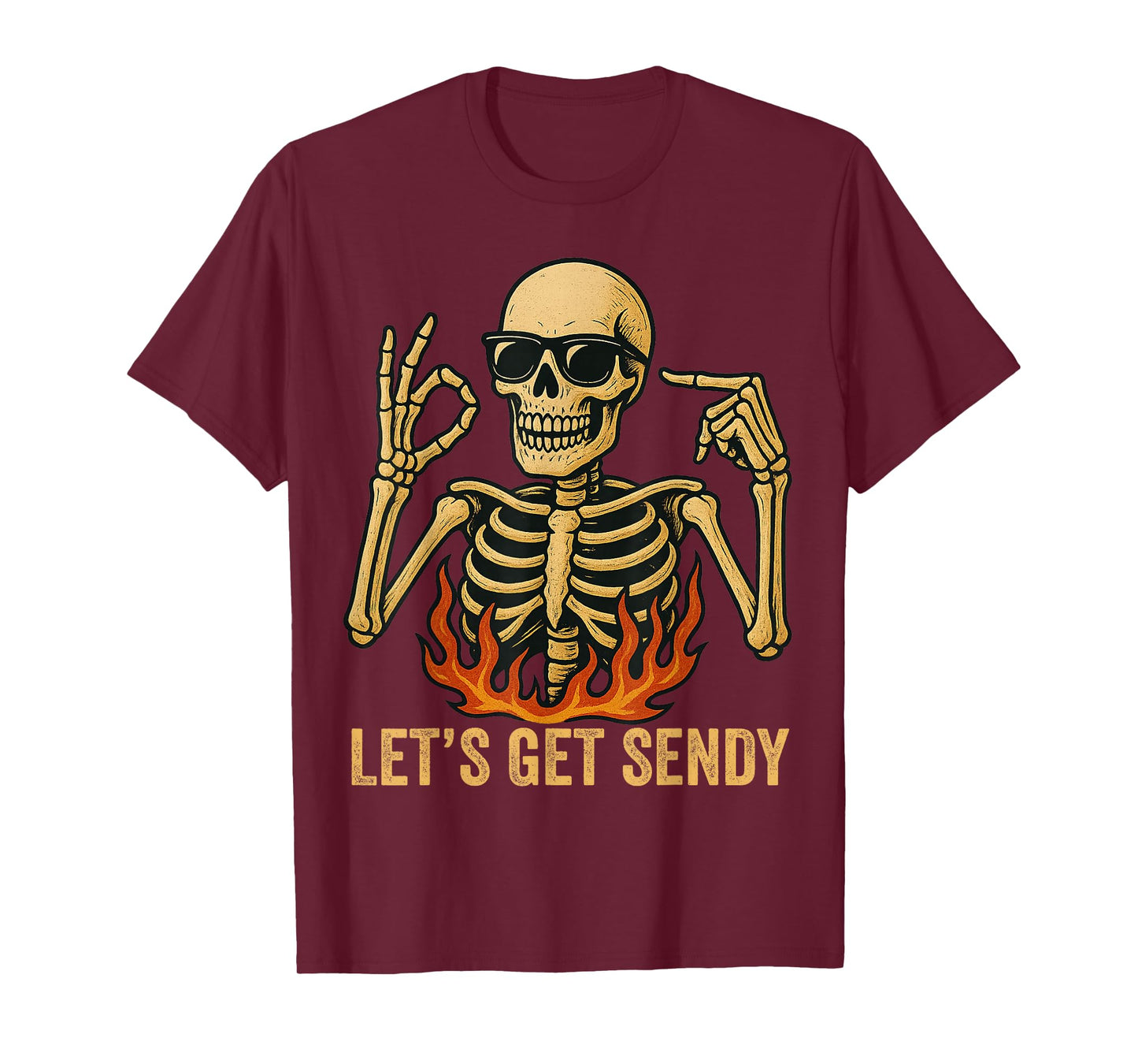 67 Emote Skeleton Six Seven Let's Get Sendy 67 Meme Funny 67 T-Shirt