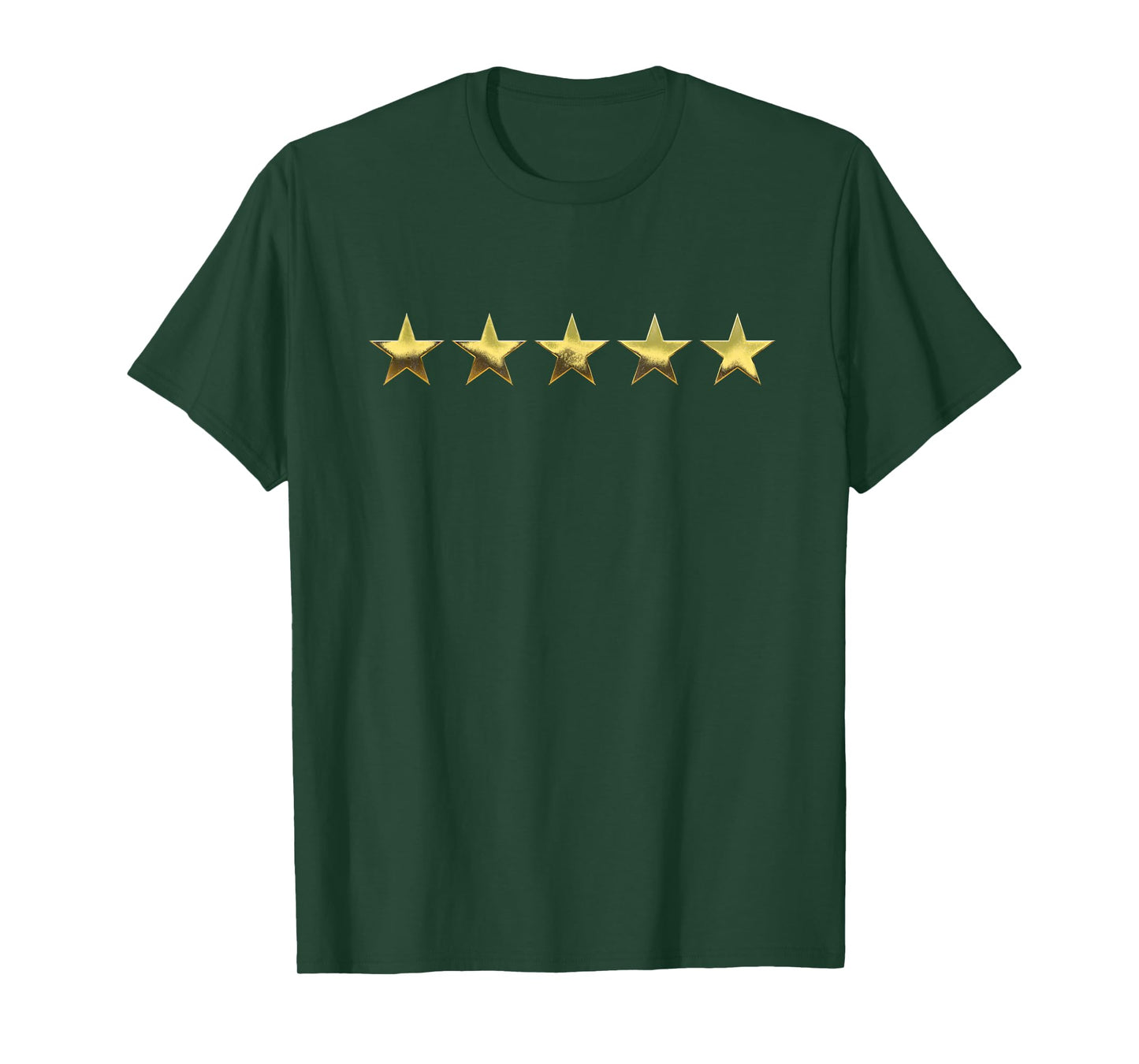 5 Gold Stars Graphic for Teachers and Achieving Top Pupils T-Shirt