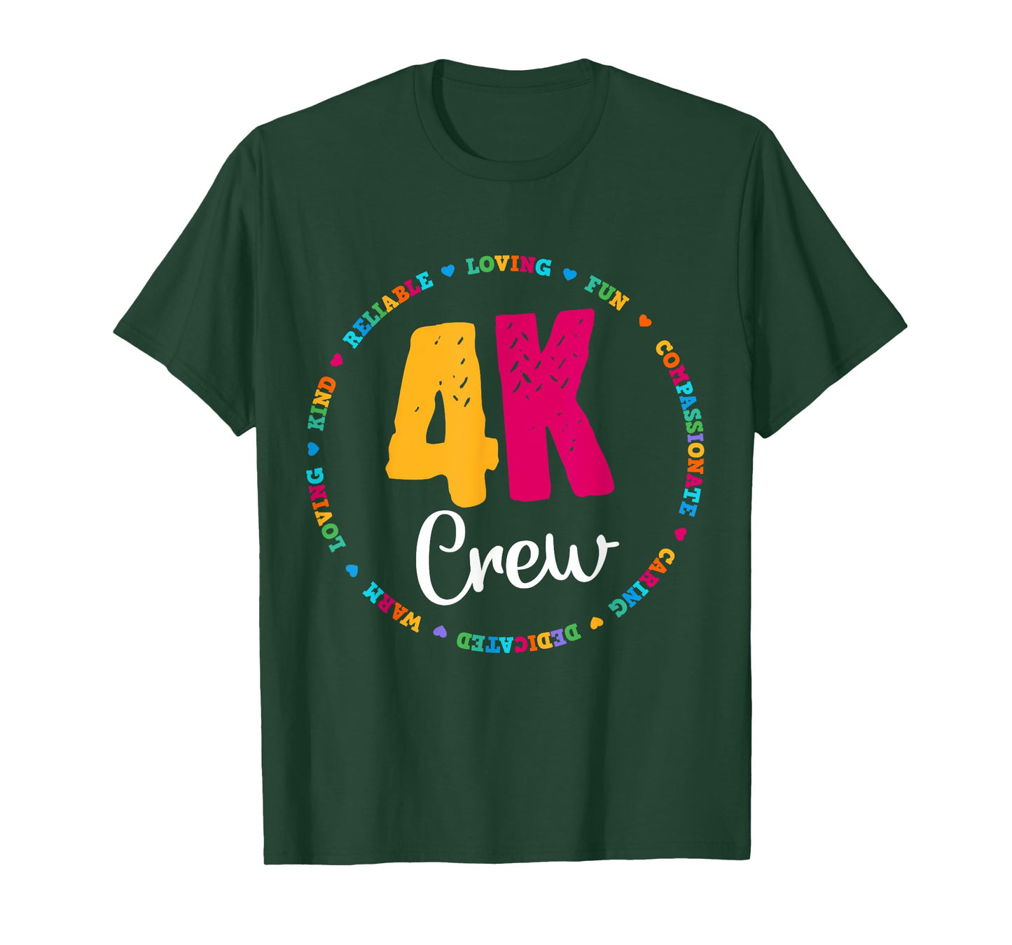 4K Crew Squad Team Teacher Kindergarten Kinder Elementary T-Shirt