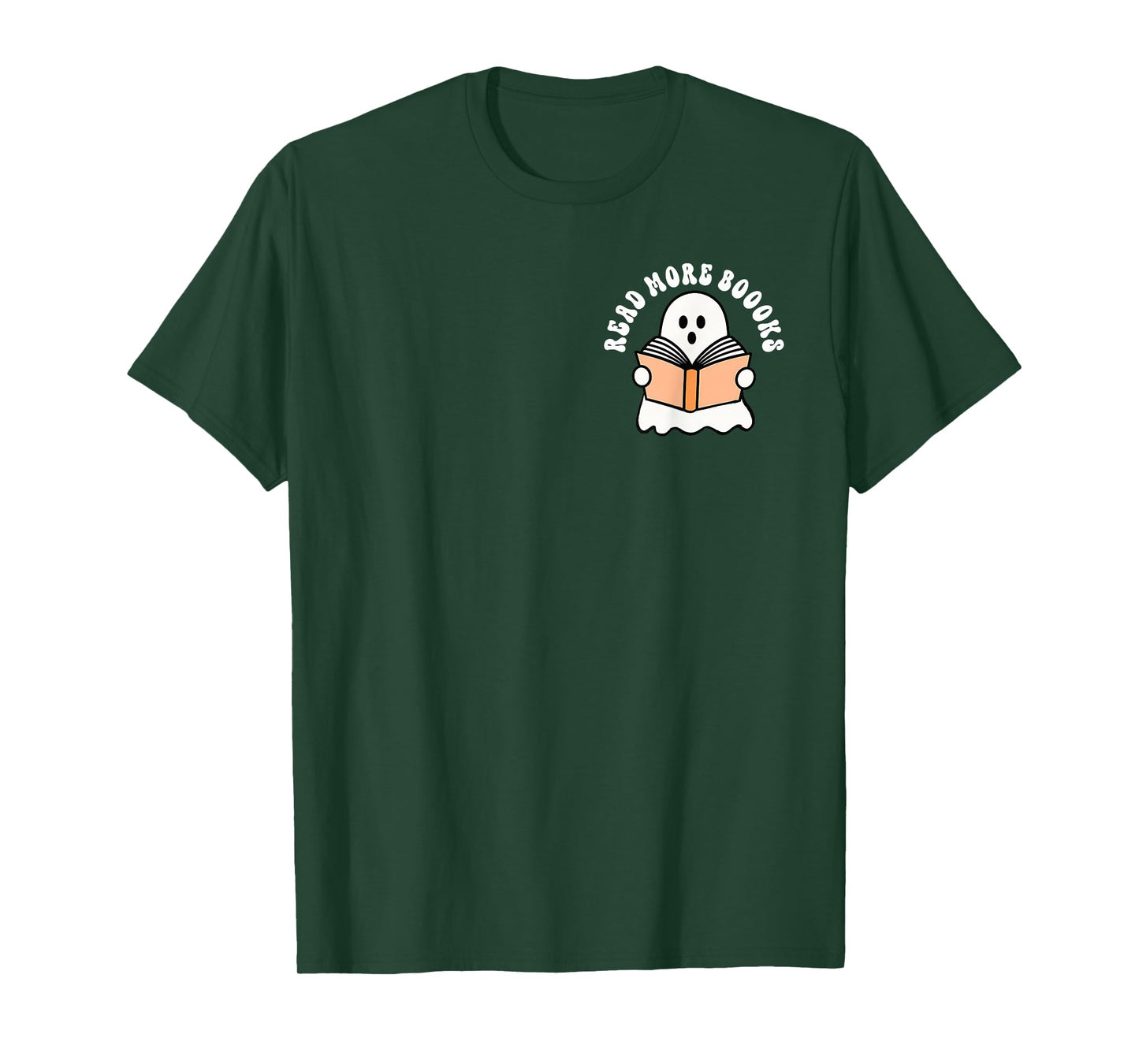 (2 Sided) Read More Books Spooky Boo Book Lovers Halloween T-Shirt