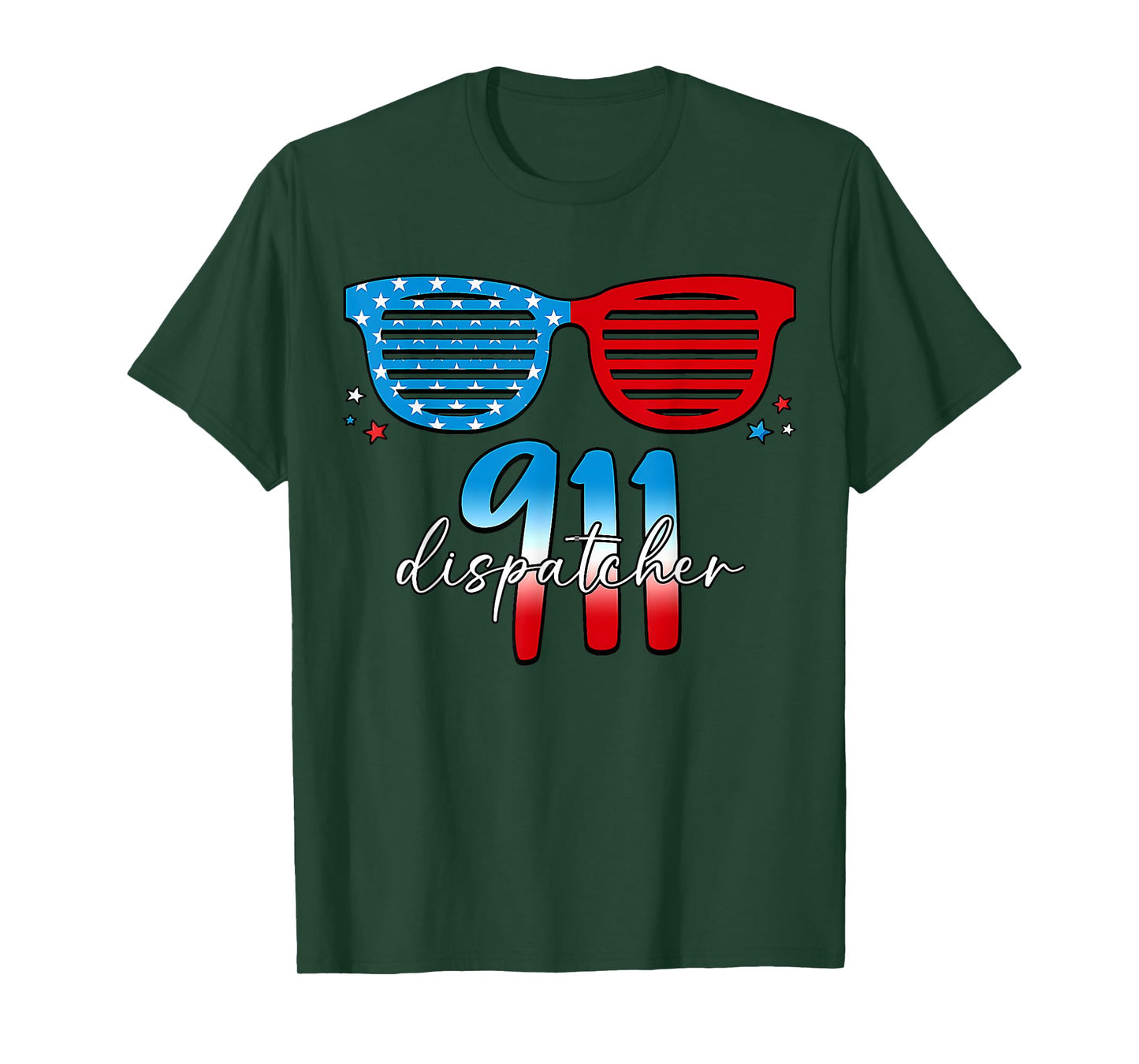 911 Dispatcher 4th of July USA Flag Emergency Dispatchers T-Shirt