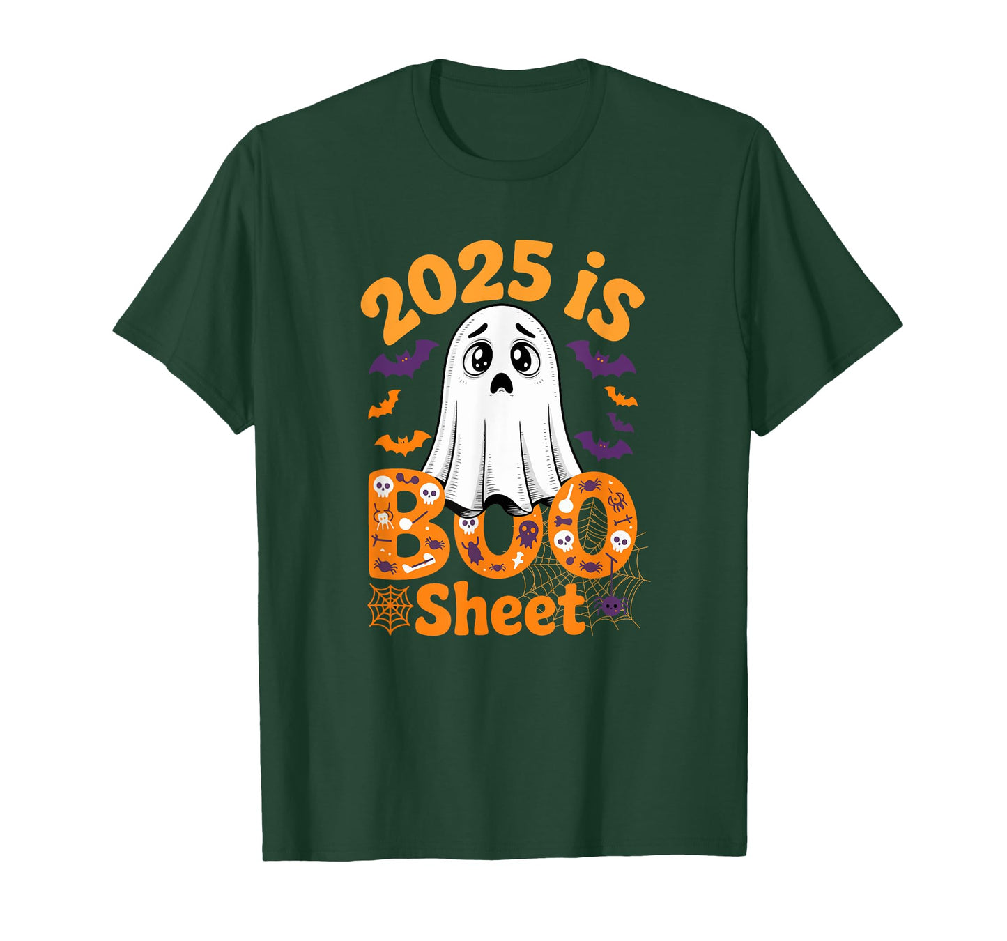 2025 is Boo Sheet Boo Ghost Halloween Costume Boring T-Shirt
