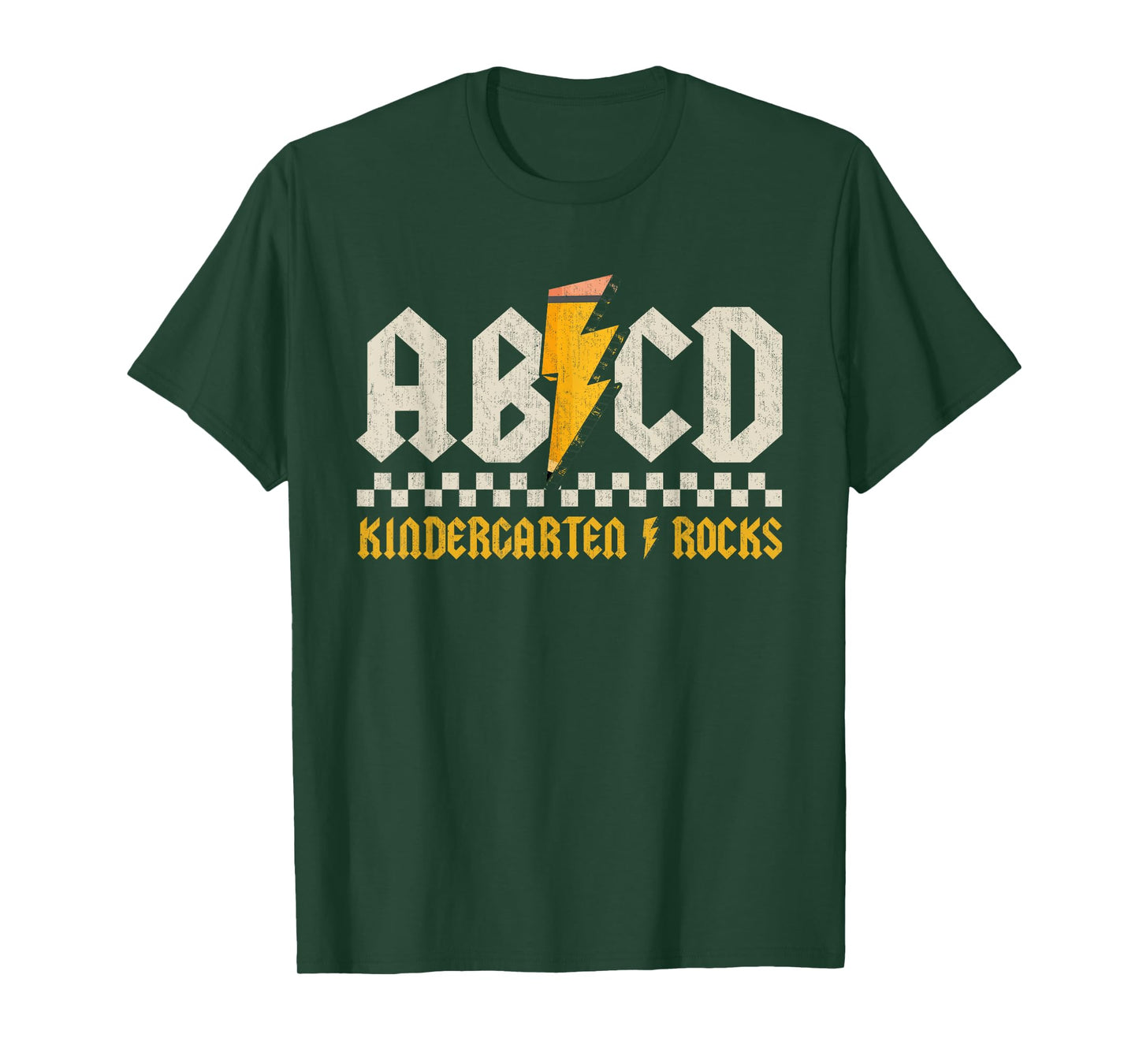 ABCD Kindergarten Rocks Pencil Lightning Students Teachers T-Shirt