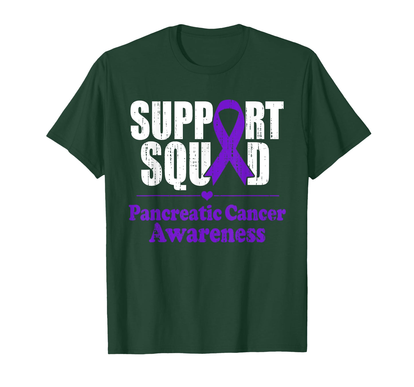 Support Pancreatic Cancer Awareness Purple Ribbon Men Women T-Shirt