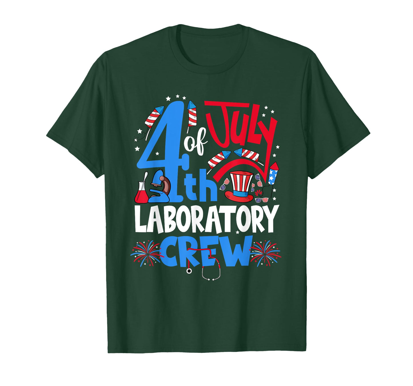 4th Of July Laboratory Crew Laboratory Tech 4th Of July T-Shirt for Women Men