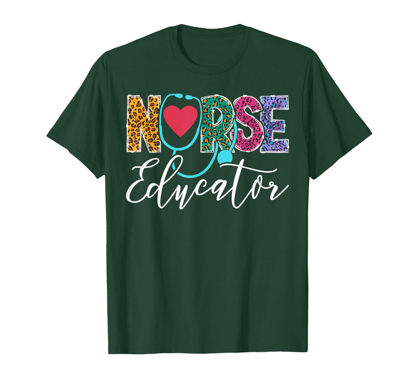 Cute Nurse Educator Leopard T-Shirt