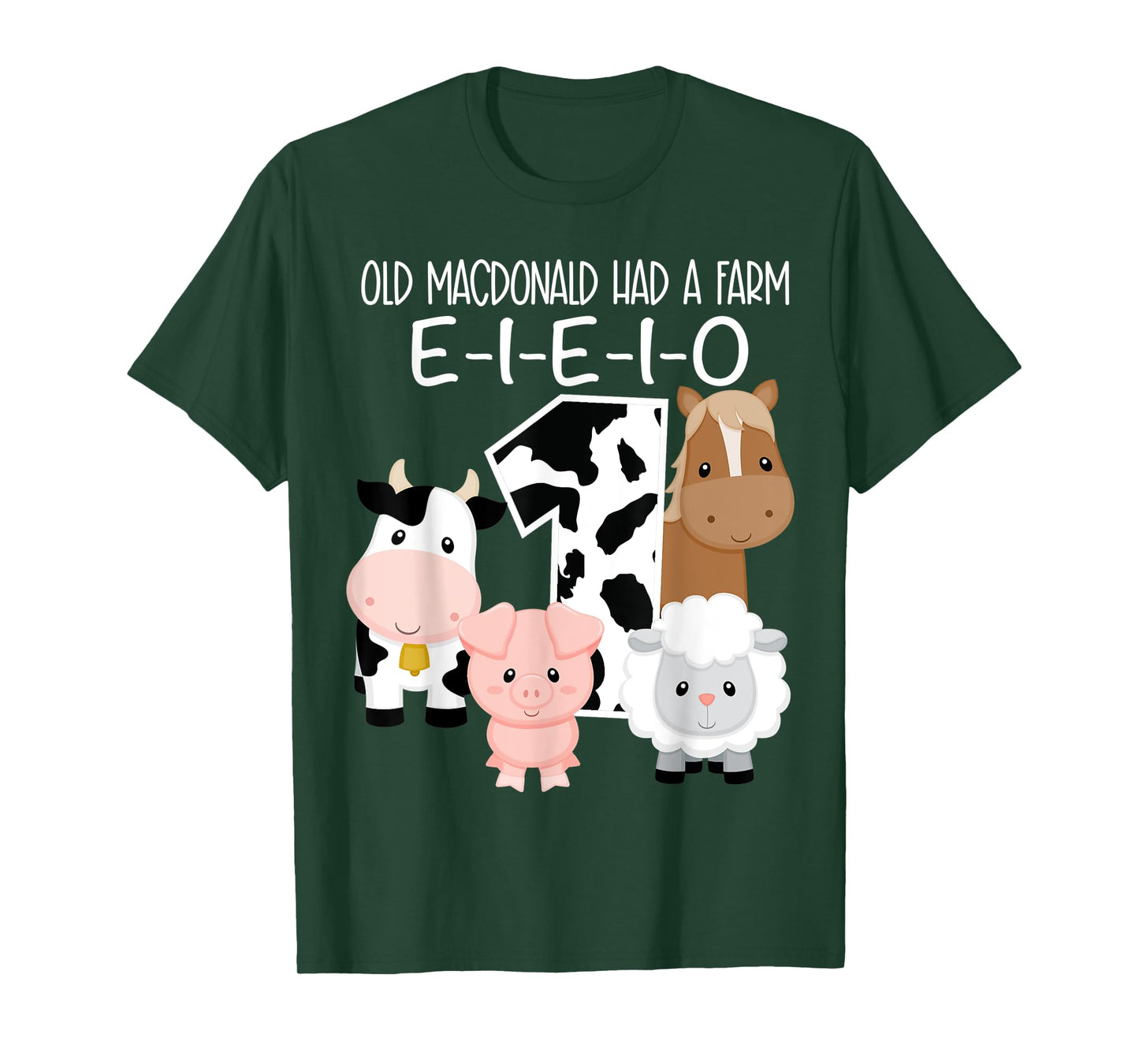 1st Birthday Old MacDonald Farm Theme Birthday Farm Animals T-Shirt