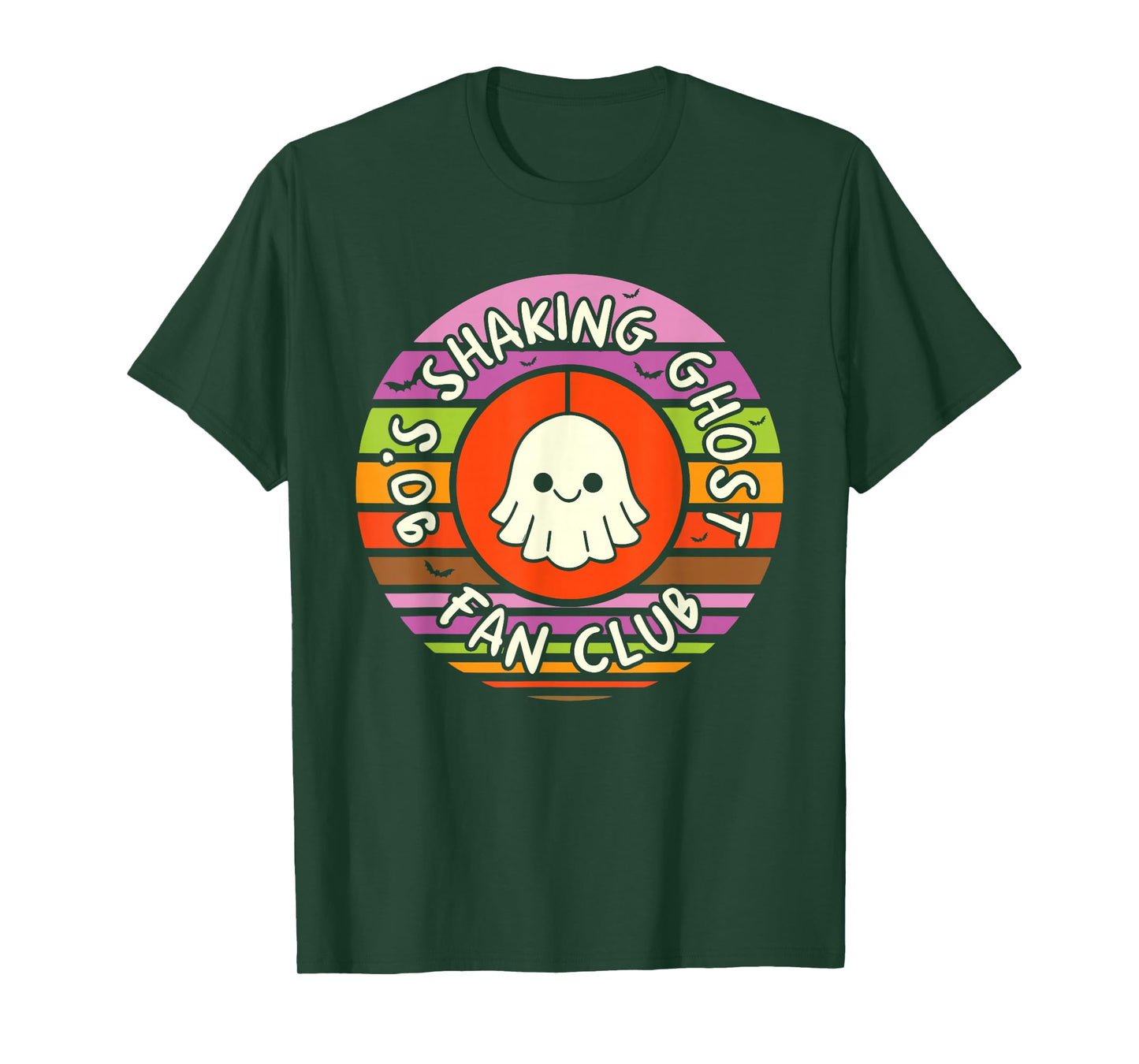 90's Shaking Ghost Fan Club Boo Halloween Design T-Shirt