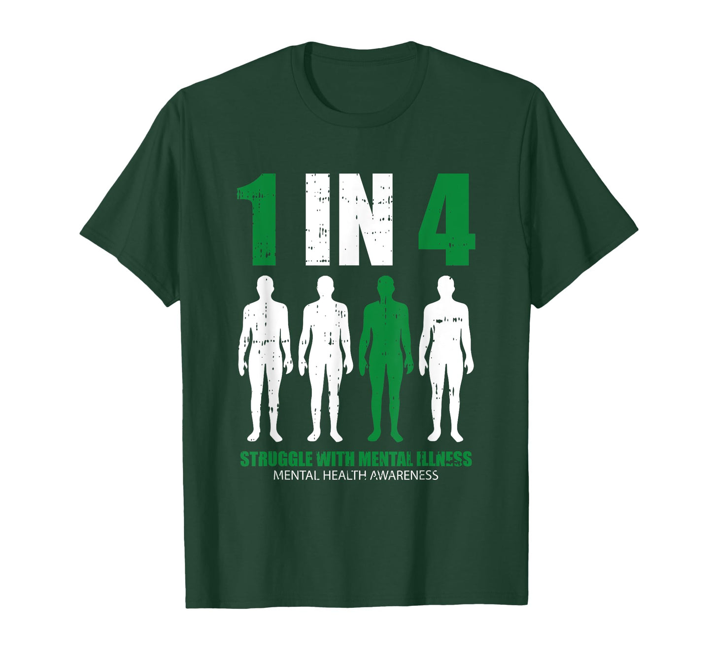 1 In 4 Struggle With Mental Illness Mental Health Awareness T-Shirt