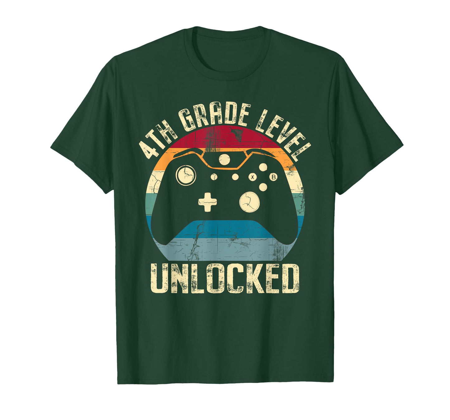 4th Grade Level Unlocked Back to School First Day Gamer Kid T-Shirt