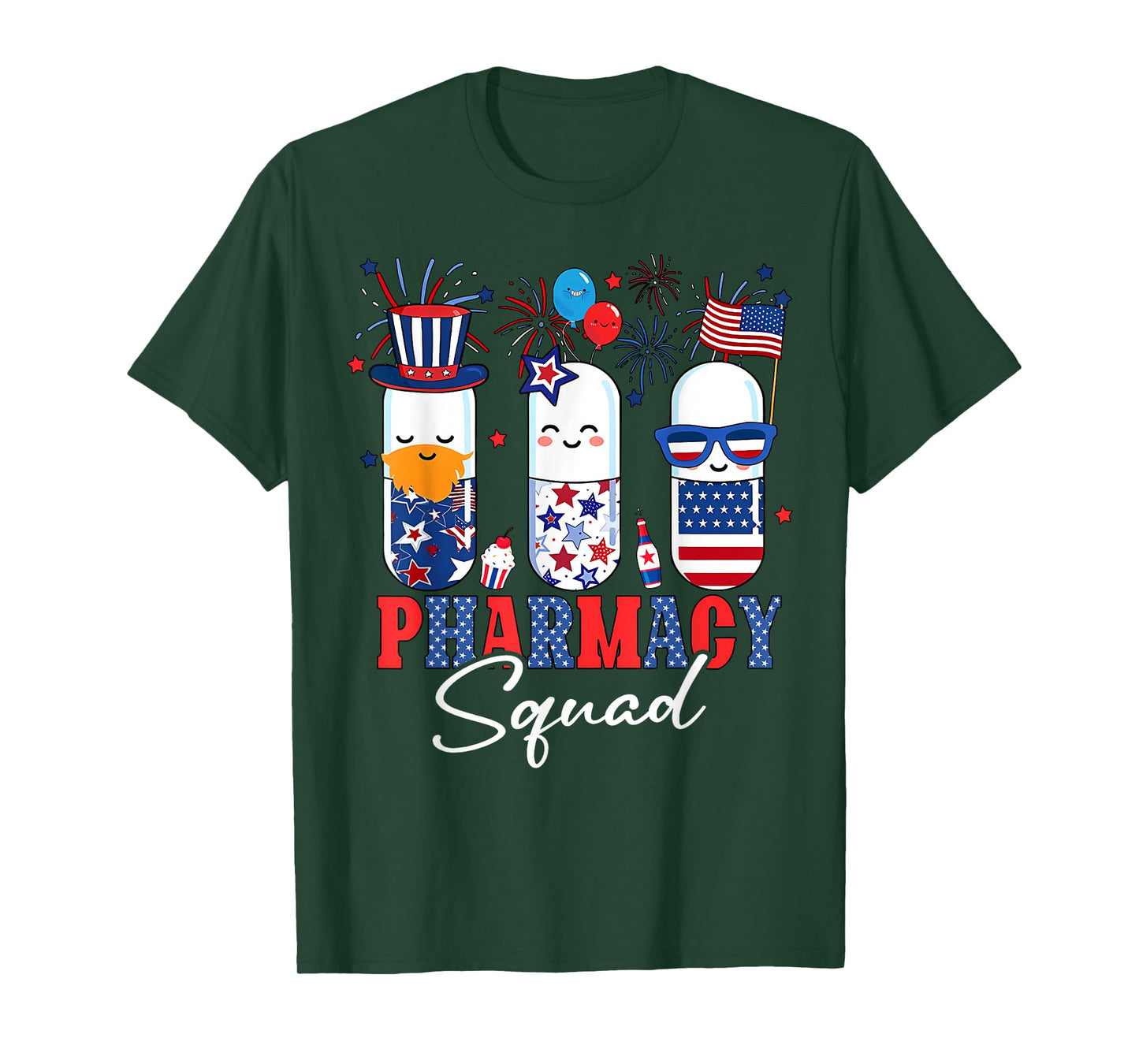 4th Of July Pharmacy Squad Pharmacy Technician Patriotic Women Men T-Shirt