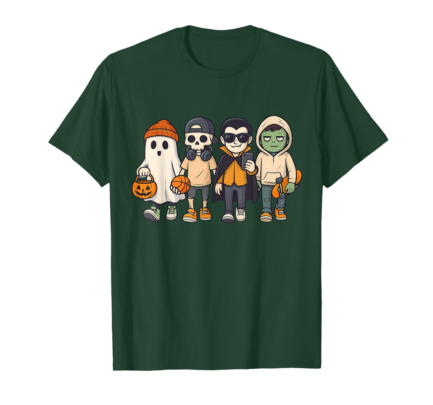 Halloween Group Costume Vampire Skeleton and Zombie T-Shirt