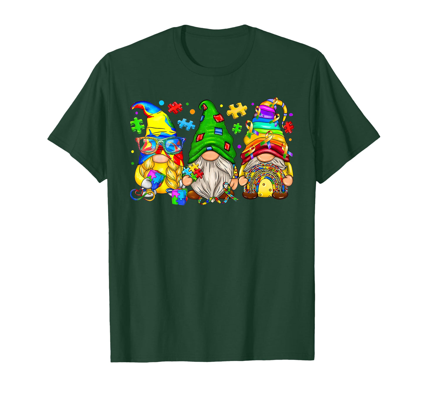 Accept Understand Love Gnome Autism Awareness T-Shirt