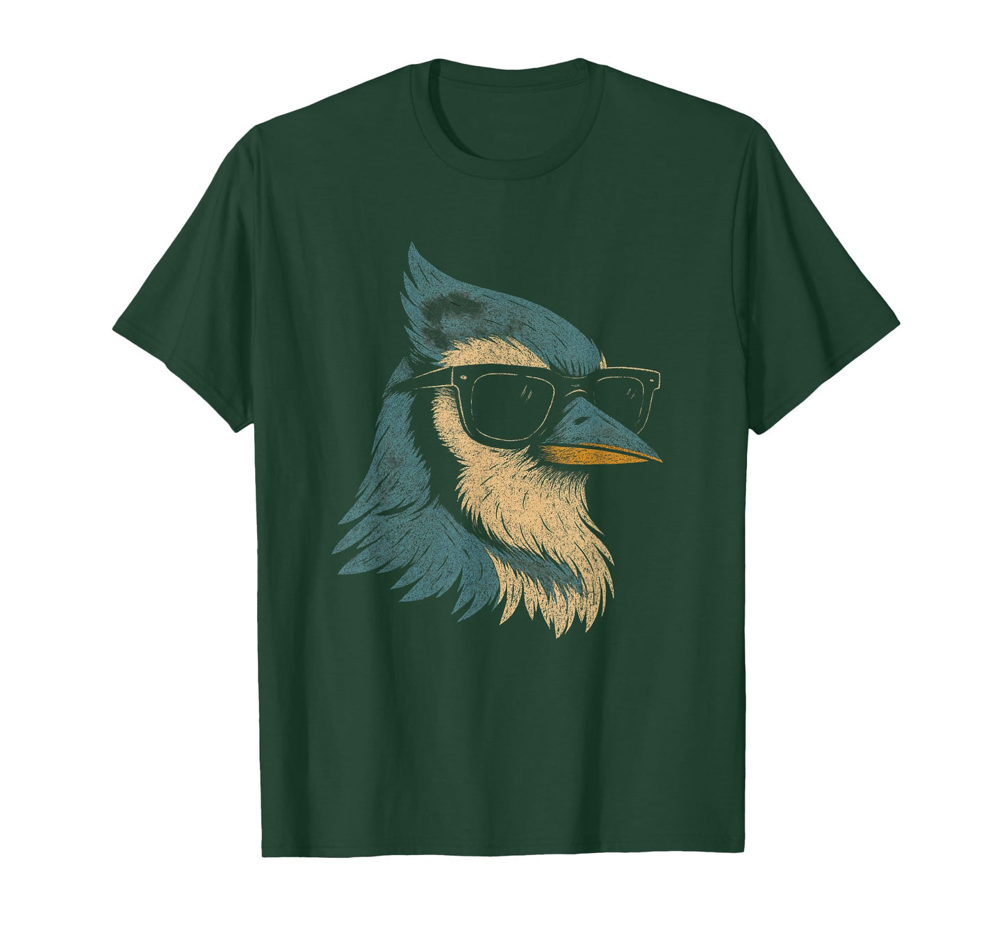 Cool Blue Jay Sunglasses Retro Vintage Birdwatching Nature T-Shirt