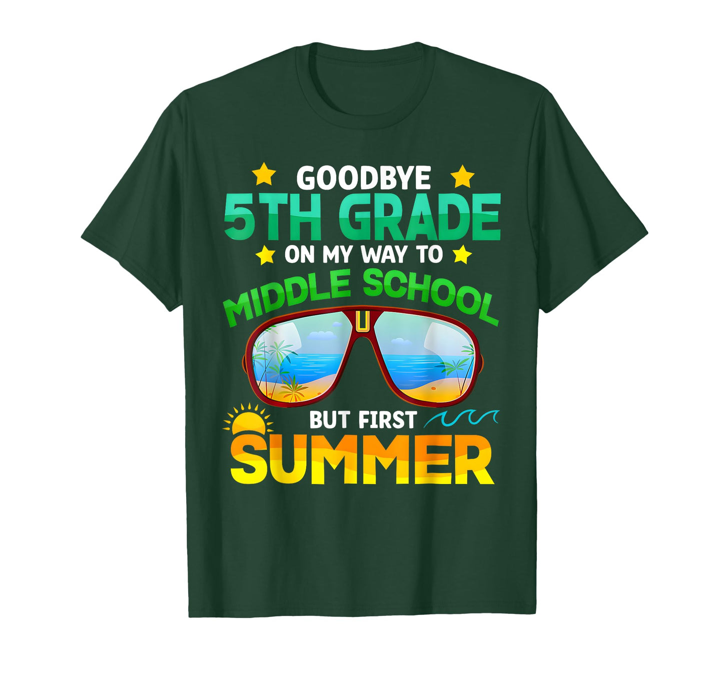 5th Grade Way To Middle School Grade First Summer Graduation T-Shirt