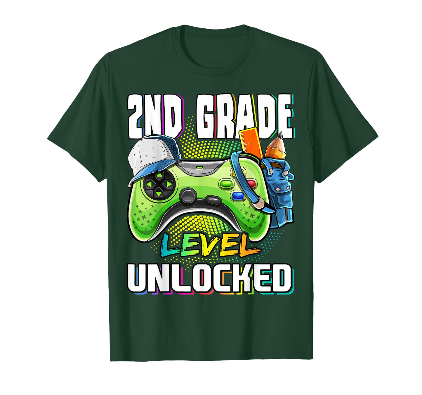 2nd Grade Level Unlocked Video Game Back to School Boys T-Shirt