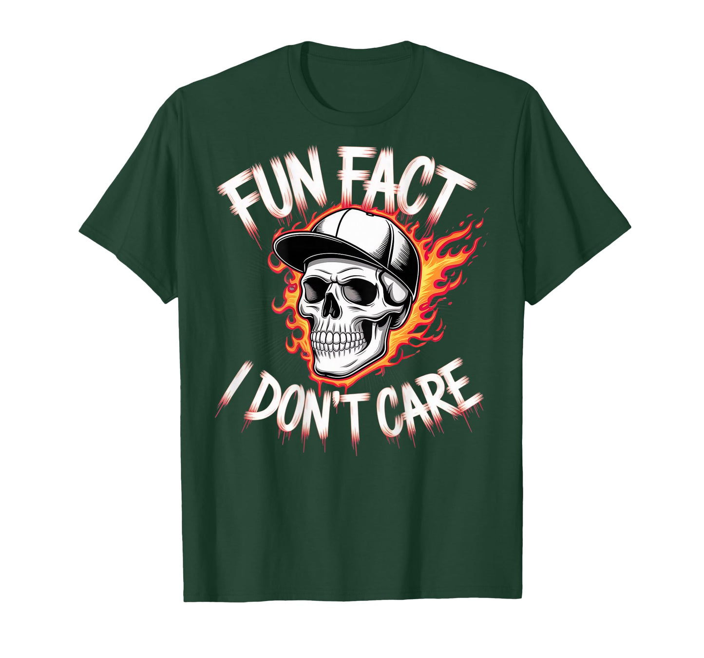 (ON Back) Sarcastic Humor Quote Funny Fun Fact I Donβt Care T-Shirt
