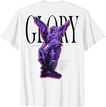 Hip Hop Vintage Edgy Urban Y2K Back Print Streetwear Angel T-Shirt