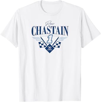 NASCAR - Ross Chastain 1 Trackhouse Triangle Wings White T-Shirt