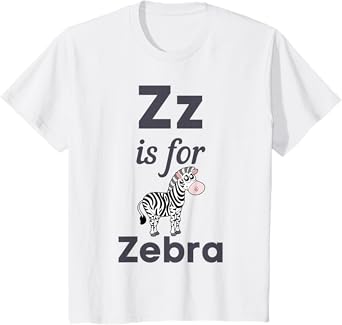 Kids Z is for Zebra Preschool Kindergarten Teacher Student Kid T-Shirt