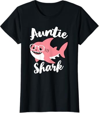 Auntie Shark Mother's Day Grandma Funny T-Shirt