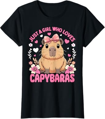 Just a Girl Who Loves Capybaras Graphic T-Shirt
