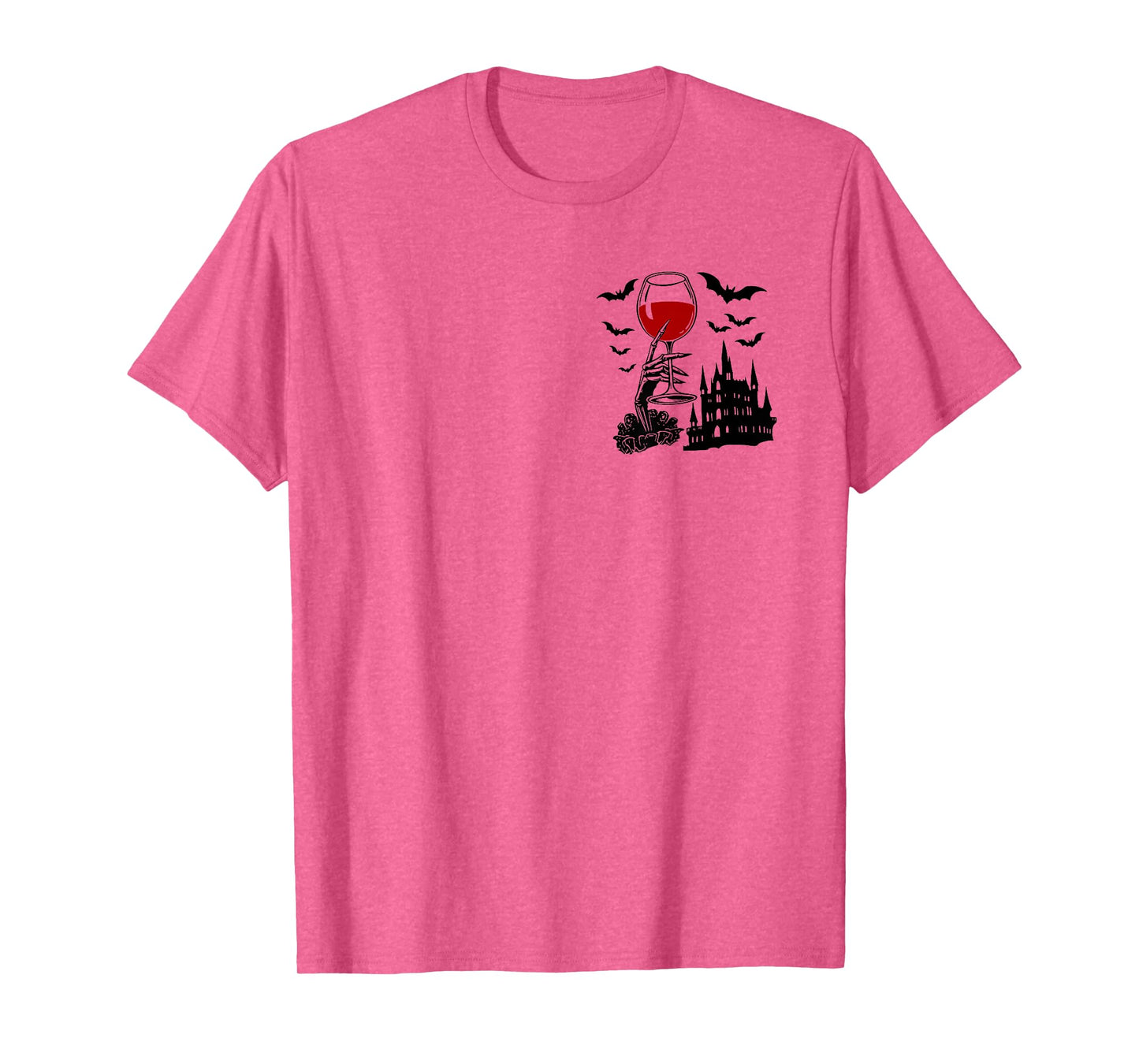 (2 Sided) Not My Blood Type Funny Skeleton Witch Halloween T-Shirt