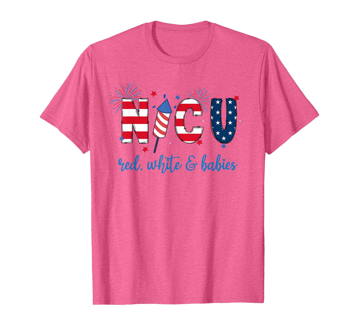 4th of July NICU Nurse Neonatal ICU Nurse Women Men T-Shirt