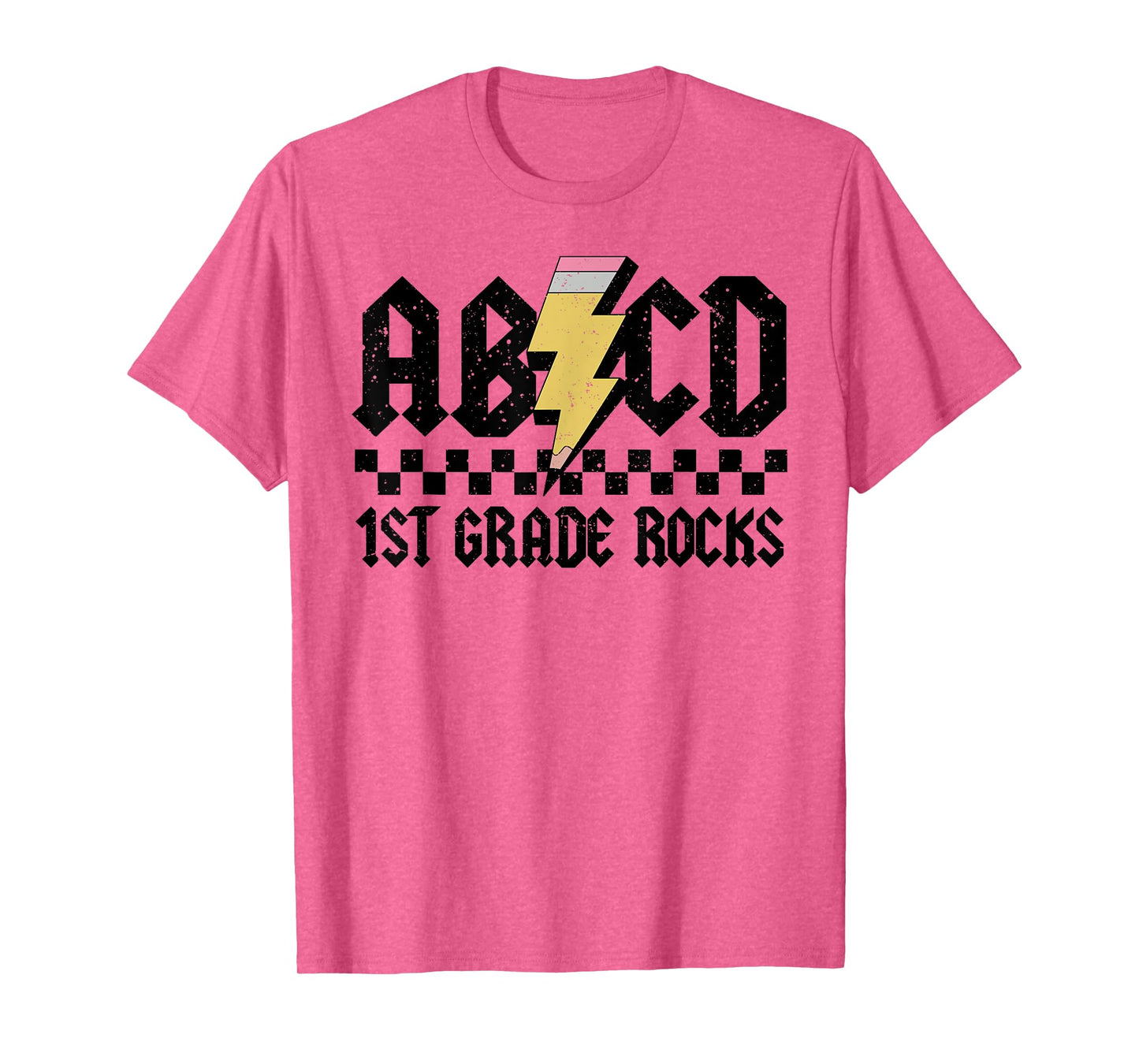 1st Grade Rock and Roll Letters ABCD Alphabet Back To School T-Shirt