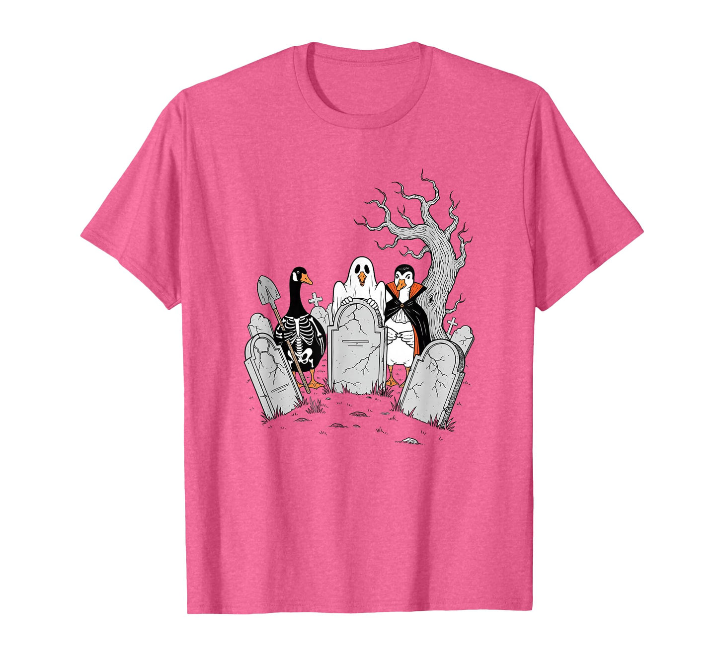 Halloween Goose Squad Ghost Witch Skeleton Spooky Costume T-Shirt