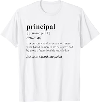 Principal Definition Cute Back To School Funny Teacher Gift T-Shirt