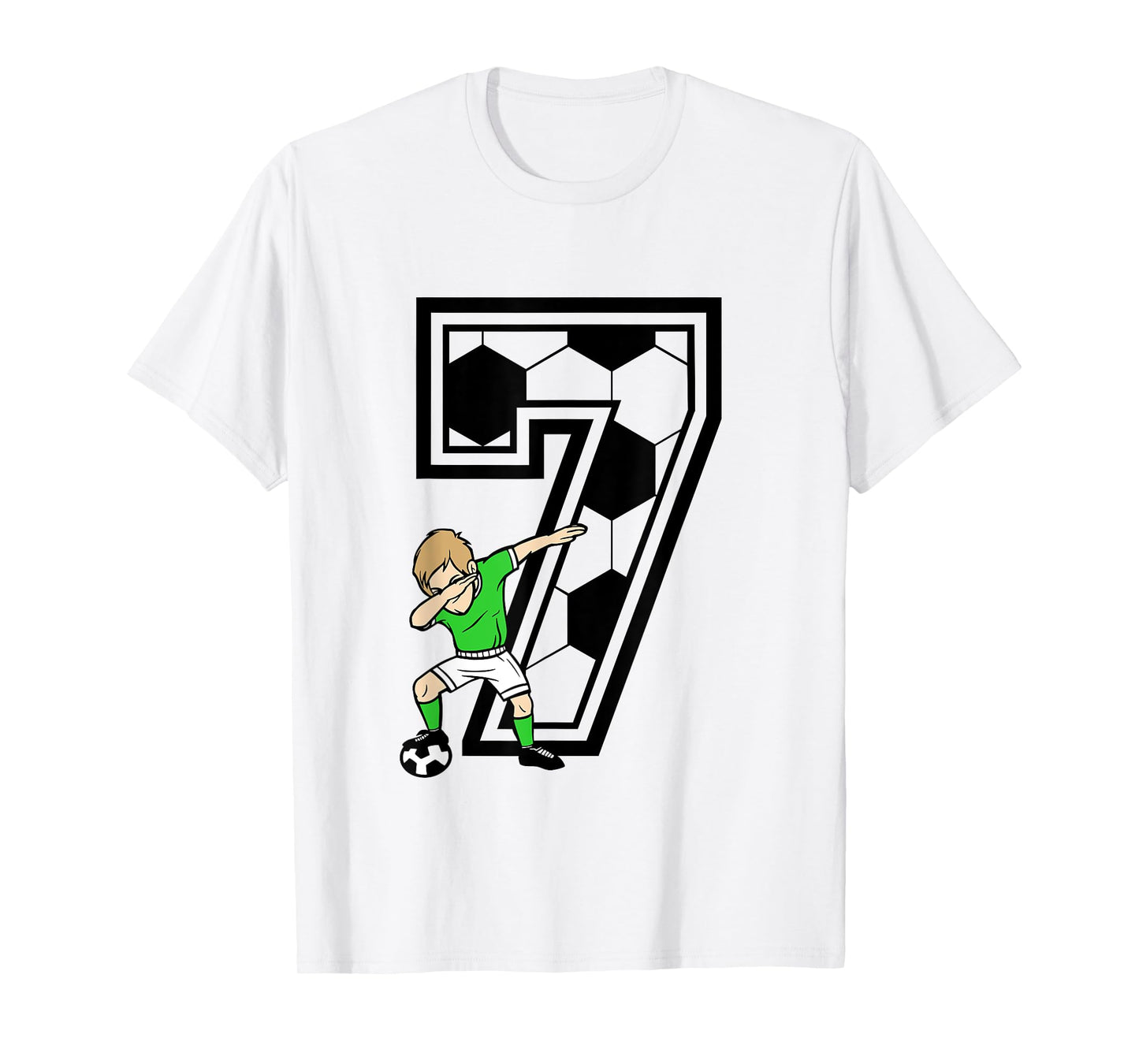 7 Year Old Boy Soccer Player 7th Birthday Kids T-Shirt