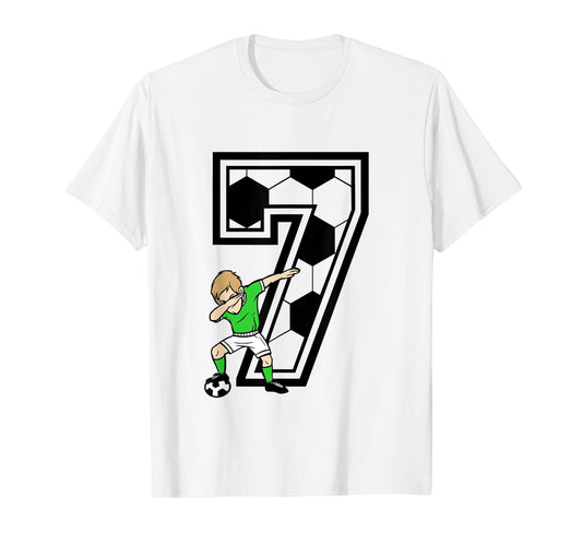 7 Year Old Boy Soccer Player 7th Birthday Kids T-Shirt