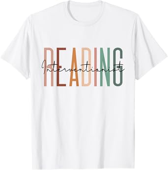 Reading Interventionist Reading Specialist Cotton Polyester Blend White Classic Fit Round Neck Short Sleeve T-Shirt - Women's Small